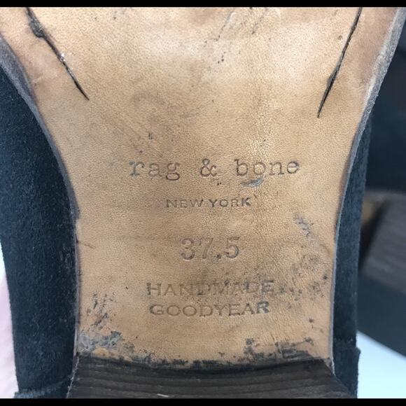 rag & bone Durham Chelsea Ankle Booties-Italian Waxed Suede-Size 37.5-US 7 1/2 - Picture 11 of 15